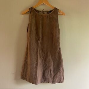 Motel Rocks Dark Brown Sleeveless Shift Mini Dress